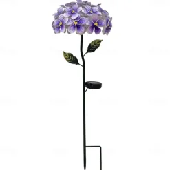 Motion Sensor Outdoor Lights LED Solar Light Artificial Hydrangea Simulation Flower Outdoor Waterproof Garden Lawn Stakes Lamps