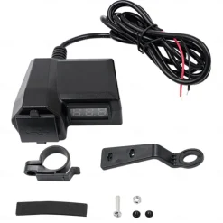 Motorcycle Mobile Phone Charger 3.4A Dual USB With Cigarette Lighter 10-24V With Voltage Display Meter Modification Accessories