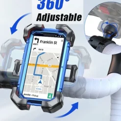 Motorcycle Phone Mount – Auto Lock Adjustable Bike Phone Holder for 4.7