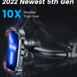 Motorcycle Phone Mount – Auto Lock Adjustable Bike Phone Holder for 4.7