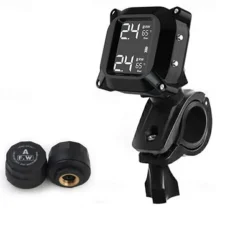 Motorcycle TPMS Motor Tire Pressure Tyre Temperature Monitoring Alarm System with 2 External Sensors