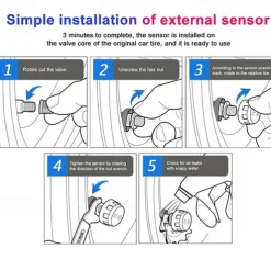 Motorcycle TPMS Motor Tire Pressure Tyre Temperature Monitoring Alarm System with 2 External Sensors