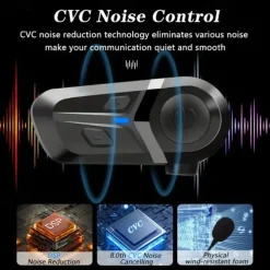 Motorcycle Wireless 5.3 Helmet Headset Earphone Wireless Hands-Free Call Kit Stereo Anti-Interference Music Player Speaker