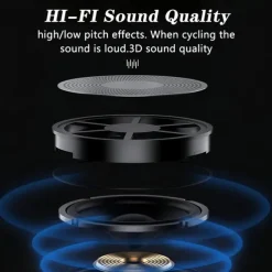 Motorcycle Wireless 5.3 Helmet Headset Earphone Wireless Hands-Free Call Kit Stereo Anti-Interference Music Player Speaker