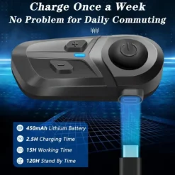 Motorcycle Wireless 5.3 Helmet Headset Earphone Wireless Hands-Free Call Kit Stereo Anti-Interference Music Player Speaker