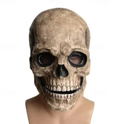 Movable Mask Halloween Props Scary Costume Halloween Mixed Material For Skeleton / Skull Cosplay Halloween Unisex Costume Jewelry Fashion Jewelry