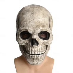 Movable Mask Halloween Props Scary Costume Halloween Mixed Material For Skeleton / Skull Cosplay Halloween Unisex Costume Jewelry Fashion Jewelry