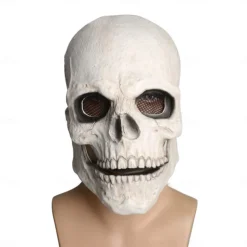 Movable Mask Halloween Props Scary Costume Halloween Mixed Material For Skeleton / Skull Cosplay Halloween Unisex Costume Jewelry Fashion Jewelry