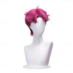 Movie Anime KPOP Demon Hunters Cosplay Abby Wig Short Purple Magenta Hair Saja Boys
