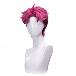 Movie Anime KPOP Demon Hunters Cosplay Abby Wig Short Purple Magenta Hair Saja Boys