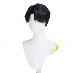 Movie Anime KPOP Demon Hunters Cosplay Jinu Wig Short Black Hair Saja Boys