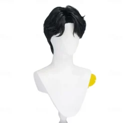 Movie Anime KPOP Demon Hunters Cosplay Jinu Wig Short Black Hair Saja Boys