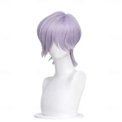 Movie Anime KPOP Demon Hunters Cosplay Mystery Wig Short Light Purple Mauve Hair Saja Boys