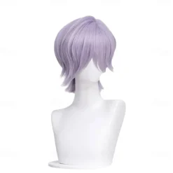 Movie Anime KPOP Demon Hunters Cosplay Mystery Wig Short Light Purple Mauve Hair Saja Boys