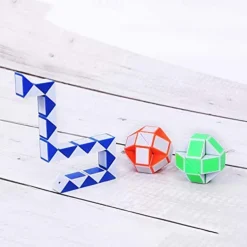 MoYu Fidget Snake Cube Twist Puzzle Magic Snake for Festive, Adults, Teens,Party Favors Stocking Stuffers Goodie Bag Fillers - 3 Pcs