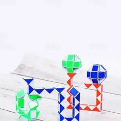 MoYu Fidget Snake Cube Twist Puzzle Magic Snake for Festive, Adults, Teens,Party Favors Stocking Stuffers Goodie Bag Fillers - 3 Pcs