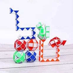 MoYu Fidget Snake Cube Twist Puzzle Magic Snake for Festive, Adults, Teens,Party Favors Stocking Stuffers Goodie Bag Fillers - 3 Pcs