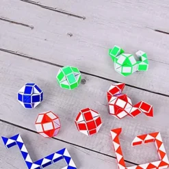 MoYu Fidget Snake Cube Twist Puzzle Magic Snake for Festive, Adults, Teens,Party Favors Stocking Stuffers Goodie Bag Fillers - 3 Pcs