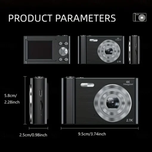 48MP 4K HD Digital Camera 2.4in Screen 16X Zoom Photo Video Photography Cameras Birthday Chirstmas Gift For Kids Children