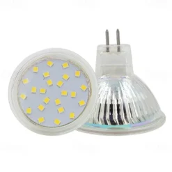 Mr16 LED Bulb 4W 3000K Warm White/6000K White 12V Low Voltage for Track Lights Fiber Optics Desk Lamps Spotlights with Glass Cover 1/10 Pcs