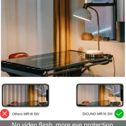 MR16 LED Bulbs GU5.3 Bi-Pin LED Bulbs Base Clear Glass Cover 12V 50W Halogen Equivalent Non-Dimmable 120 Degree Beam Angle 500LM for Landscape Spotlight Track Lights 10 Pcs