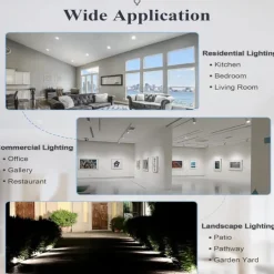 MR16 LED Bulbs GU5.3 Bi-Pin LED Bulbs Base Clear Glass Cover 12V 50W Halogen Equivalent Non-Dimmable 120 Degree Beam Angle 500LM for Landscape Spotlight Track Lights 10 Pcs