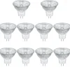 MR11 20W 12V Light Bulbs GU4 Bi Pin Base Spotlight Bulb Dimmable Warm White MR11 Bulbs for Landscape Track Lights Fiber Optics Desk Lamps 10pcs