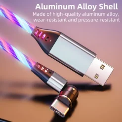 Multi Charging Cable 3.3ft 6.6ft USB A to Lightning / micro / USB C 3 A Fast Charging 3 in 1 Magnetic 540 Rotation For Samsung iPhone Phone Accessory