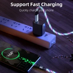 Multi Charging Cable 3.3ft 6.6ft USB A to Lightning / micro / USB C 3 A Fast Charging 3 in 1 Magnetic 540 Rotation For Samsung iPhone Phone Accessory