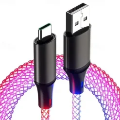 Multi Charging Cable 66W 3.9ft USB A to USB C USB C to USB C 2.1 A Charging Cable Fast Charging High Data Transfer Nylon Braided 3 in 1 Soft Touch For iPad Samsung Xiaomi Phone Accessory