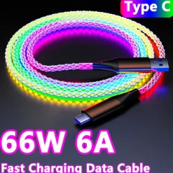 Multi Charging Cable 66W 3.9ft USB A to USB C USB C to USB C 2.1 A Charging Cable Fast Charging High Data Transfer Nylon Braided 3 in 1 Soft Touch For iPad Samsung Xiaomi Phone Accessory