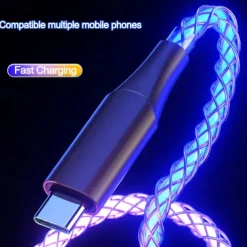 Multi Charging Cable 66W 3.9ft USB A to USB C USB C to USB C 2.1 A Charging Cable Fast Charging High Data Transfer Nylon Braided 3 in 1 Soft Touch For iPad Samsung Xiaomi Phone Accessory