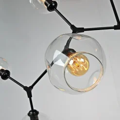 Multi Heads Magic Bean Chandelier Warm White Light Creative Art Modern Living Room Lamp Heteromorphic Nordic Simple Molecular Glass Ball Dining Room AC110V AC220V