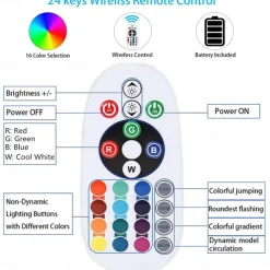 Multi Length LED RGB Strip Lights Dimmable Color Change Fairy Christmas 5050 60LED String Lights IP65 Waterproof Indoor Outdoor Rope Lights with Remote LED Strip Lighting 8x16mm AC220V