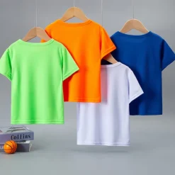 Multi Packs 4pcs Boys Crew Neck Short Sleeves T Shirt Tee Top Print Graphic Vacation Daily Wear Polyester Spring & Summer