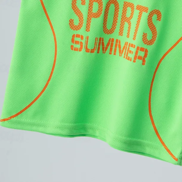 Multi Packs 4pcs Boys Crew Neck Short Sleeves T Shirt Tee Top Print Graphic Vacation Daily Wear Polyester Spring & Summer