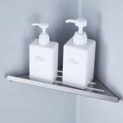 Multifunction Bathroom Triangle Shelf Wall Mounted Stainless Steel 1 Pack Corner Storage Shelf for Bathroom, Toilet and Kitchen