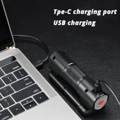 Multifunction Flashlight Headlamp USB Rechargeable Tail Light with Magnetic Adsorption Function Multi-mode Lighting Repair Light for Camping, Traveling and Indoor Outdoor Use