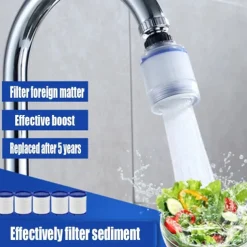 Multifunctional Anti-splash Head Pressurized Filter Water Saver Pp Cotton Filter Faucet To Effectively Filter Sediment Faucet
