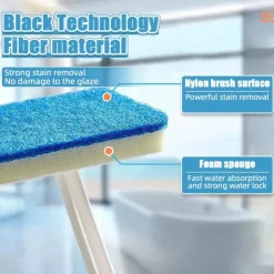 Multi-Functional Bathroom Wall Brush Long Handle Removable Household Floor Bathtub Brushes Ceramic Tile Sponge Cleaning Brush