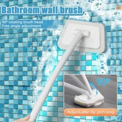 Multi-Functional Bathroom Wall Brush Long Handle Removable Household Floor Bathtub Brushes Ceramic Tile Sponge Cleaning Brush