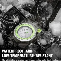 Multifunctional Camping Compass Military Aiming Navigation Geological Compass Digital Navigation Device North Needle With Slope Meter Professional Luminous Portable