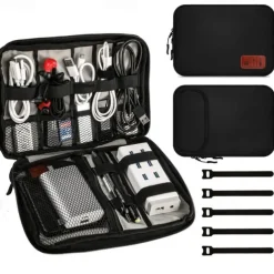 Multifunctional Digital Cable Storage Bag Portable Electronic Accessories Storage Bag Hard Drive Charger Power Supply Organizer Bag