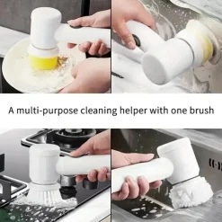 Multifunctional Handheld Radio Electric Cleaning Brush Kitchen Dishwashing Brush Bathroom Sink Tile Electric Cleaning Brush