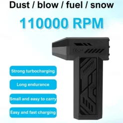 Multifunctional Mini Turbo Jet Fan Jet Dry Blower Super Jet Fan Blower 130000 RPM Cordless Air Blower Car Dryer USB-C Rechargeable for Cleaning