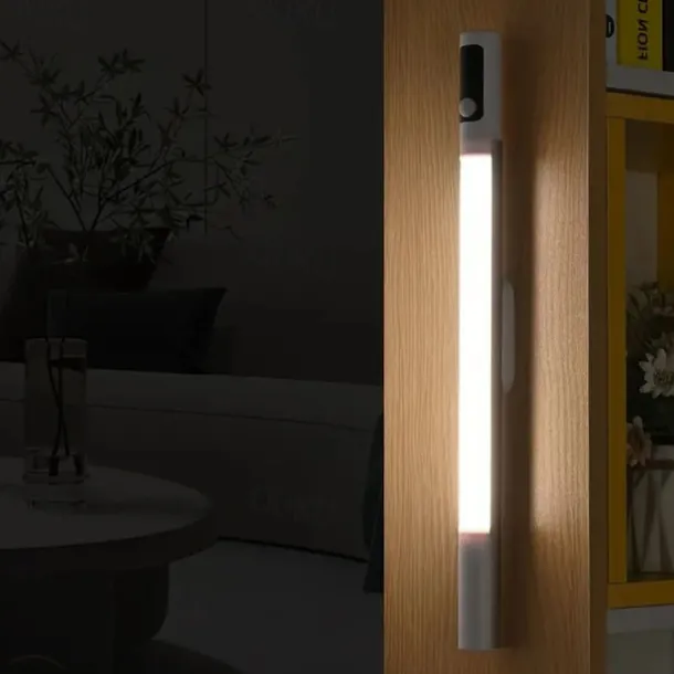 Multifunctional Motion Sensor Under Cabinet Light – Tri-color Dimmable USB Rechargeable Night Lamp with Magnetic Mounting for Kitchen, Office, and Wardrobe Lighting