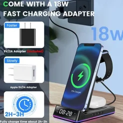 Multifunctional Portable Desktop 5-in-1 Wireless Charger Foldable Vertical Fast Charge