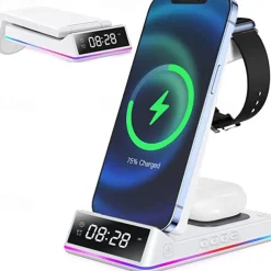 Multifunctional Portable Desktop 5-in-1 Wireless Charger Foldable Vertical Fast Charge