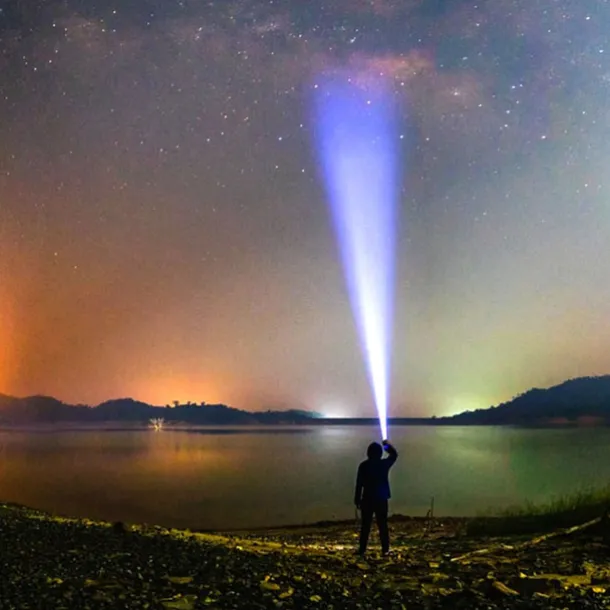 Multifunctional Rechargeable Flashlight, 2023 New Charger and Flashlight 2 in 1 LED Flashlights, 450M Long Lighting Range Tactical Flashlight 3 Modes, IPX7 Waterproof Mini Portable Flashlight