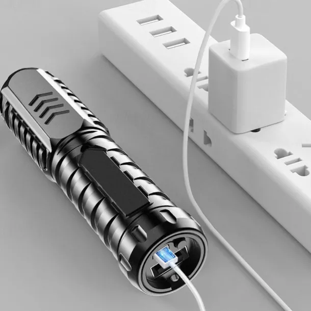 Multifunctional Rechargeable Flashlight, 2023 New Charger and Flashlight 2 in 1 LED Flashlights, 450M Long Lighting Range Tactical Flashlight 3 Modes, IPX7 Waterproof Mini Portable Flashlight